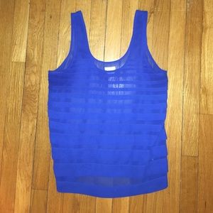 Urban Outfitters Blue Top Layered Sheer Tank